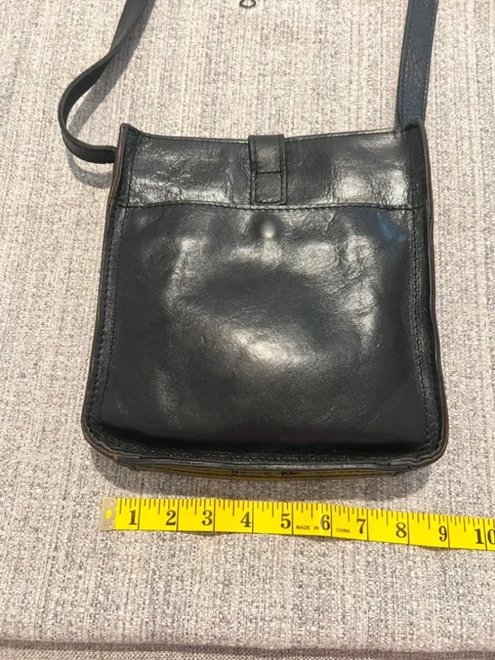 Patricia Nash Black Leather Crossbody Bag Vintage Style - Picture 3 of 15
